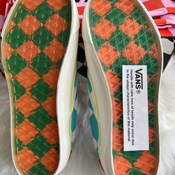 Shoes-Gucci X Vans SOLD OUT Blue Beaded Slip-on. NIB UNISEX Women’s 7.5 /Men’s 6 - Picture 8 of 17